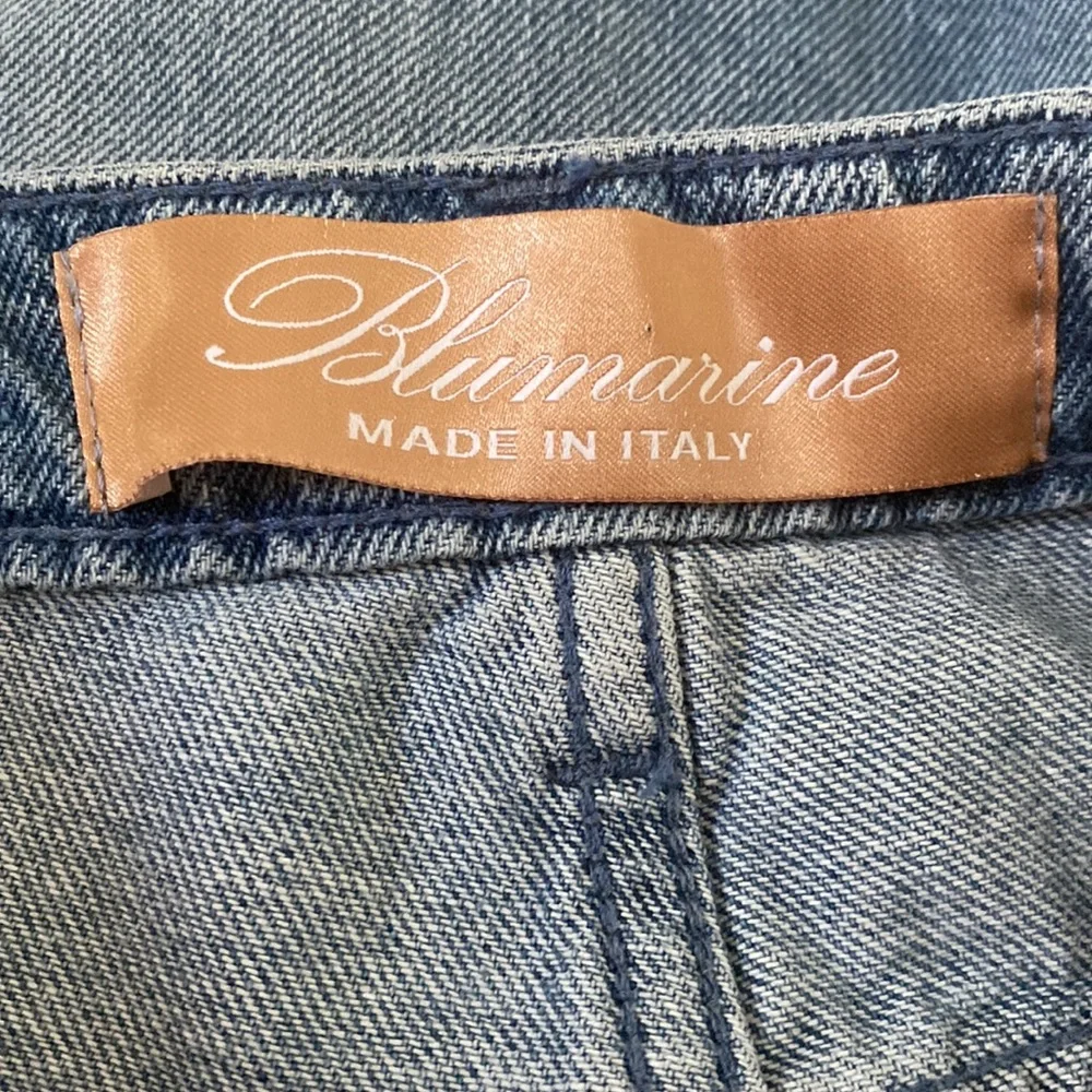 NWOT Blumarine Blue Lace Trim Distressed Skinny Jeans💙🤍💙 - Picture 2 of 13